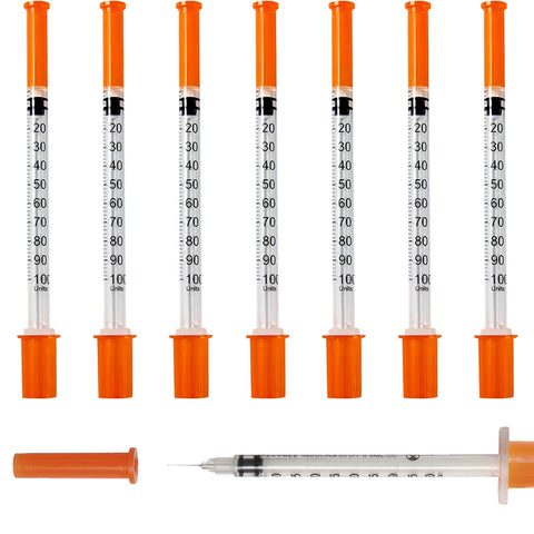 Disposable Insulin Syringe 1ml U-100 Medical Grade PP