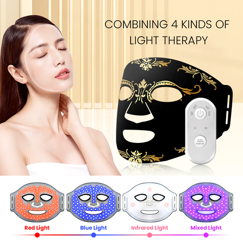 2024 Newest LED Face Mask Blue Red Light Therapy Home Use Skin Care