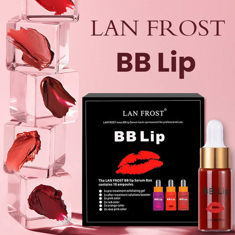 BB Lip Glow Ampoules Serum Starter Kit 4 Colors Liquid Lip Pigments Exfoliating Gel and Booster Included