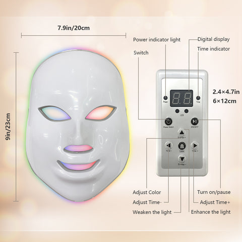 High Quality LED Face Mask Red Blue Light Therapy Rechargeable Home Use Easy Operation